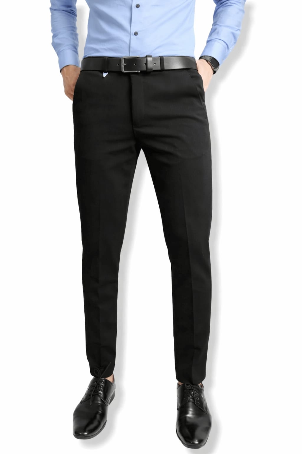 Black Formal Trousers™  Stretchable And Wrinkle Free Fabric.