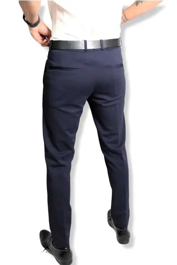 Navy Blue Formal Trousers™  Stretchable And Wrinkle Free Fabric.