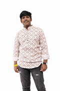 Printed Men's Cotton Kurta